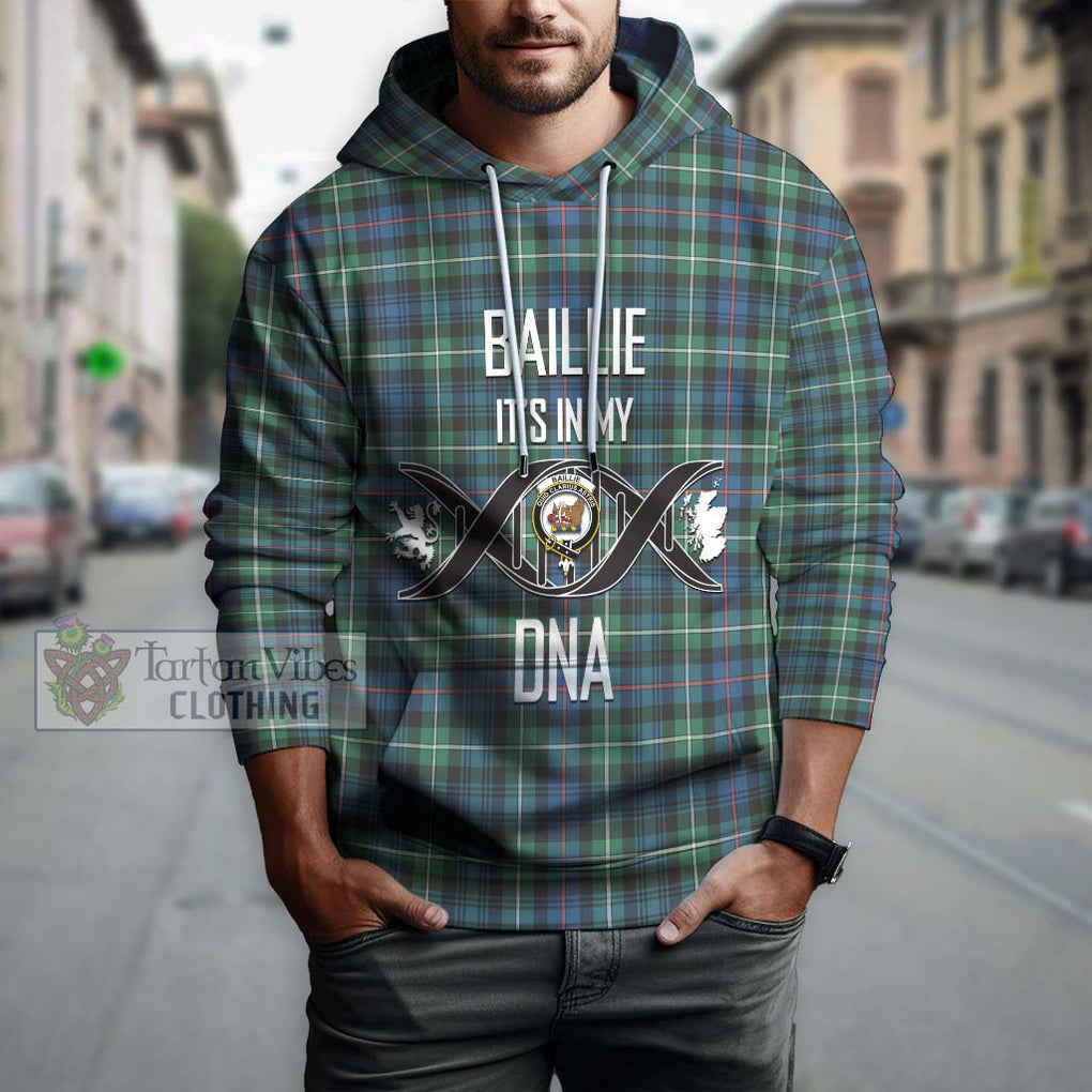 Baillie Ancient Tartan Hoodie with Family Crest DNA In Me Style Pullover Hoodie - Tartanvibesclothing Shop