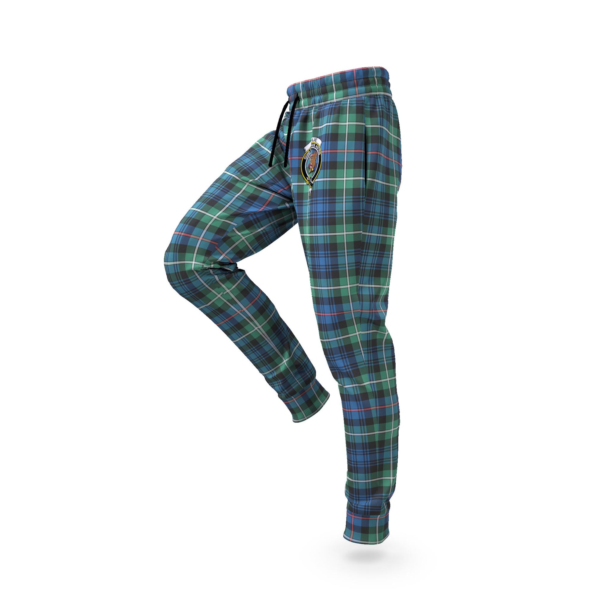 Baillie Ancient Tartan Joggers Pants with Family Crest S - Tartan Vibes Clothing