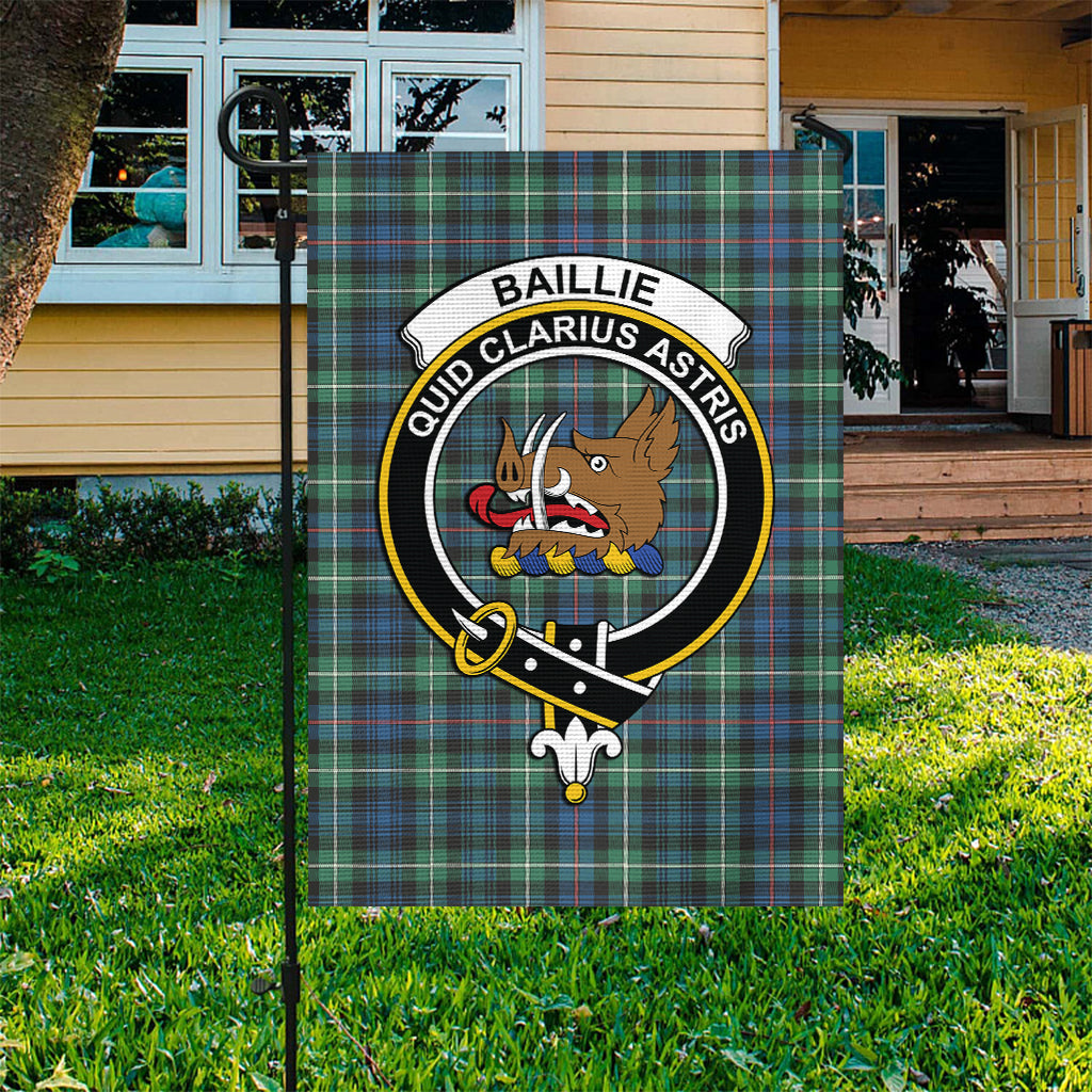 Baillie Ancient Tartan Flag with Family Crest - Tartan Vibes Clothing