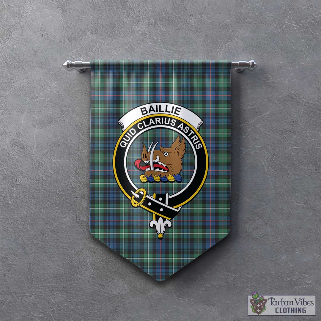 Baillie Ancient Tartan Gonfalon, Tartan Banner with Family Crest ...