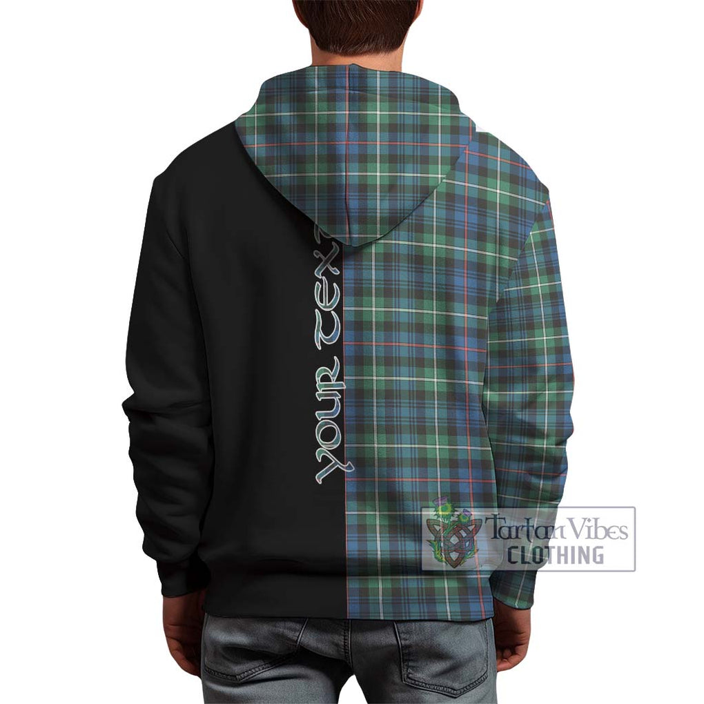 Baillie Ancient Tartan Hoodie with Family Crest and Half Of Me Style - Tartanvibesclothing Shop