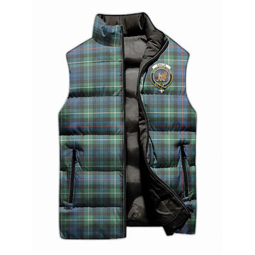 Baillie Ancient Tartan Sleeveless Puffer Jacket with Family Crest