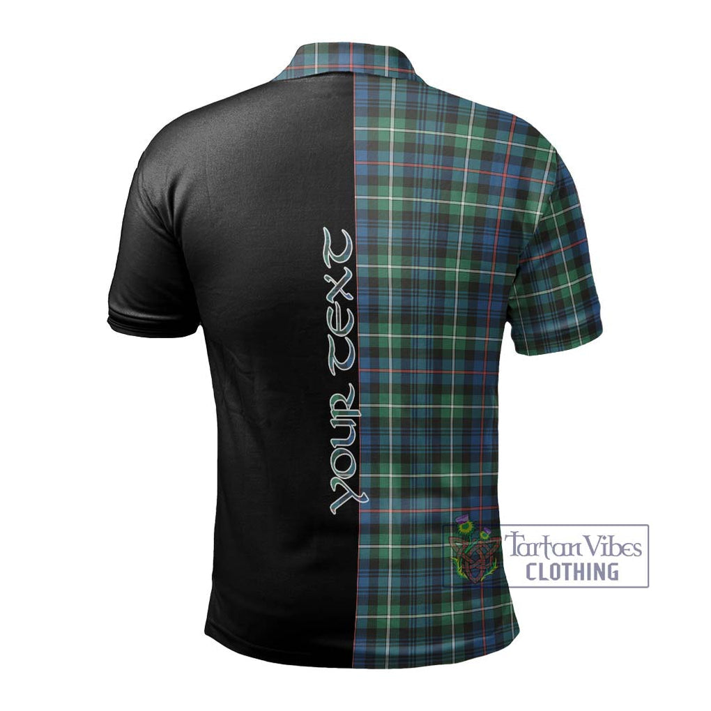 Baillie Ancient Tartan Polo Shirt with Family Crest and Half Of Me Style - Tartanvibesclothing Shop