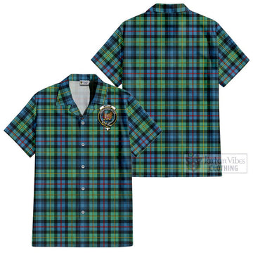 Baillie Ancient Tartan Cotton Hawaiian Shirt with Family Crest