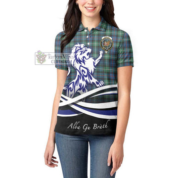 Baillie Ancient Tartan Women's Polo Shirt with Alba Gu Brath Regal Lion Emblem