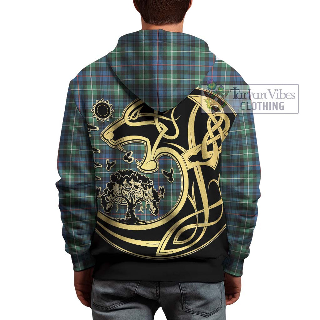 Baillie Ancient Tartan Hoodie with Family Crest Celtic Wolf Style - Tartan Vibes Clothing