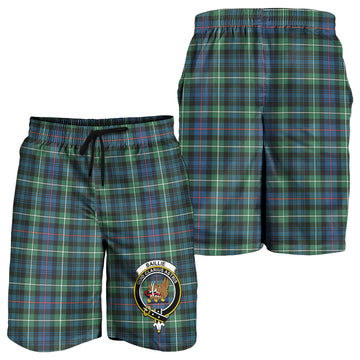 Baillie Ancient Tartan Mens Shorts with Family Crest