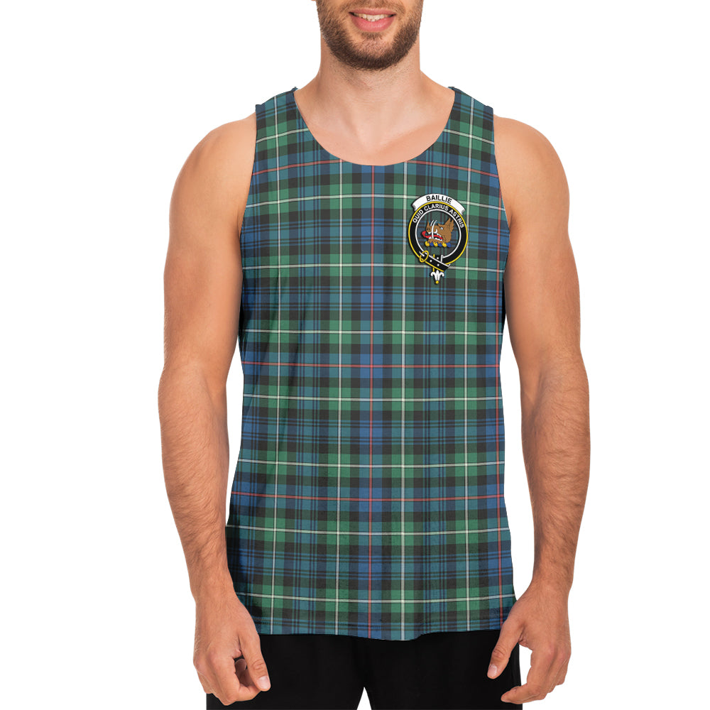 Baillie Ancient Tartan Mens Tank Top with Family Crest - Tartanvibesclothing