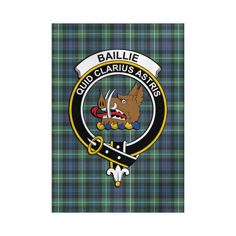 Baillie Ancient Tartan Flag with Family Crest - Tartan Vibes Clothing