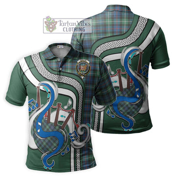 Baillie Ancient Tartan Polo Shirt with Epic Bagpipe Style