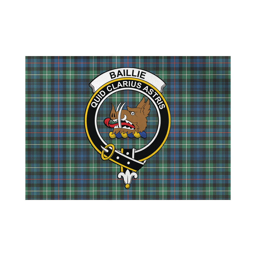 Baillie Ancient Tartan Flag with Family Crest - Tartan Vibes Clothing