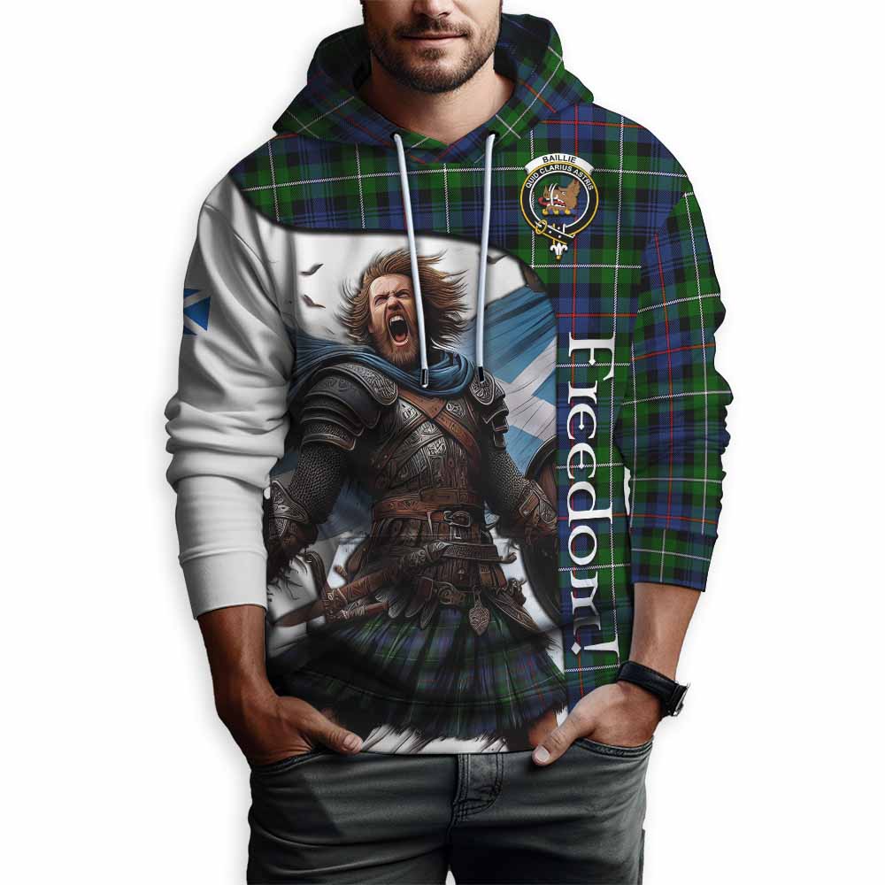 Tartan Vibes Clothing Baillie (Bailey) Crest Tartan Hoodie Inspired by the Freedom of Scottish Warrior