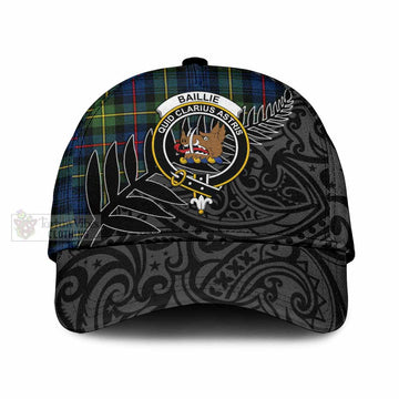 Baillie (Bailey) Crest Tartan Classic Cap with New Zealand Silver Fern Half Style