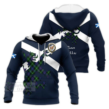 Baillie (Bailey) Tartan Lion Rampant Knitted Hoodie Proudly Display Your Heritage with Alba Gu Brath and Clan Name