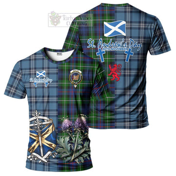 Baillie (Bailey) Tartan T-Shirt Happy St. Andrew's Day Half Tartan Style