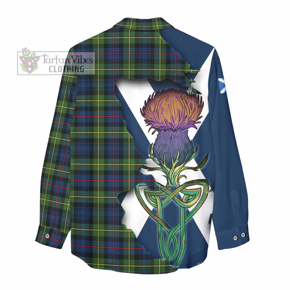 Baillie (Bailey) Tartan Family Crest Women's Casual Shirt Scottish Thistle Celtic Inspired - Tartan Vibes Clothing