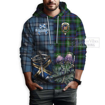 Baillie (Bailey) Tartan Hoodie Happy St. Andrew's Day Half Tartan Style