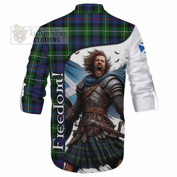 Baillie (Bailey) Crest Tartan Ghillie Kilt Shirt Inspired by the Freedom of Scottish Warrior