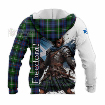 Baillie (Bailey) Crest Tartan Knitted Hoodie Inspired by the Freedom of Scottish Warrior