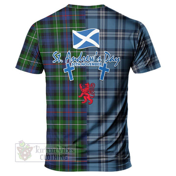 Baillie (Bailey) Tartan T-Shirt Happy St. Andrew's Day Half Tartan Style