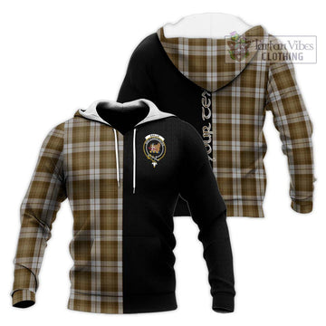 Baillie Dress Tartan Knitted Hoodie with Family Crest and Half Of Me Style