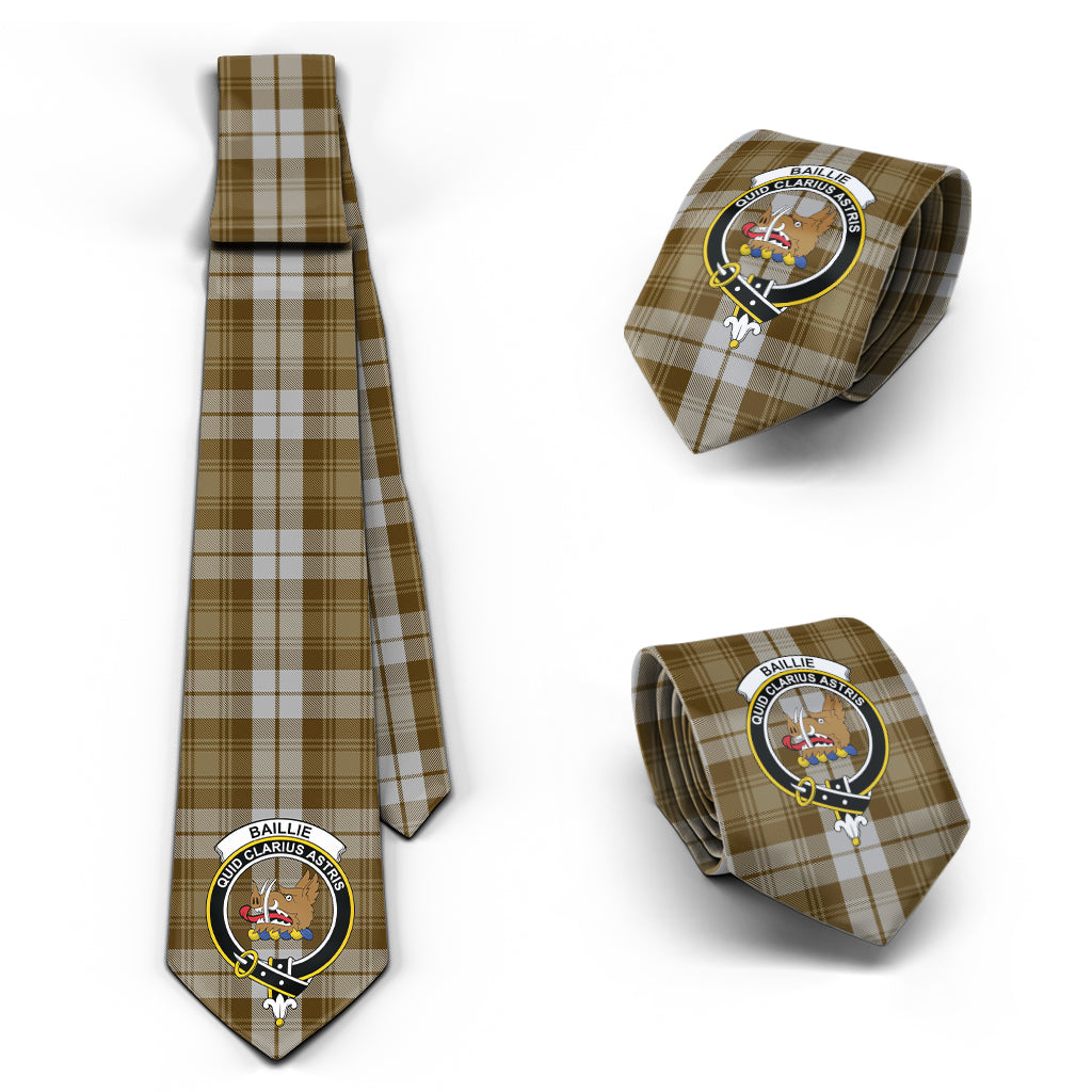 Baillie Dress Tartan Classic Necktie with Family Crest Necktie One Size - Tartanvibesclothing