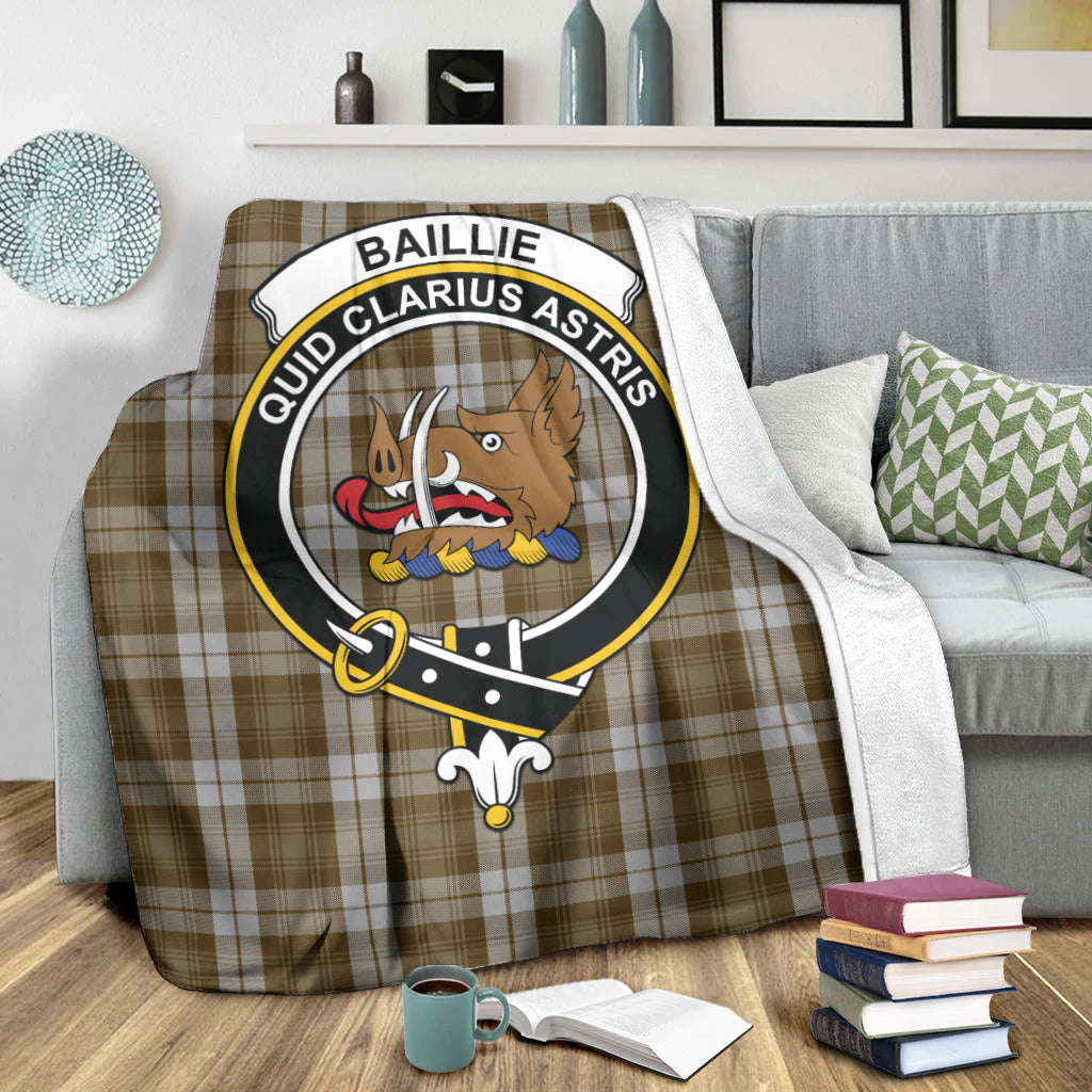 Baillie Dress Tartan Blanket with Family Crest - Tartanvibesclothing