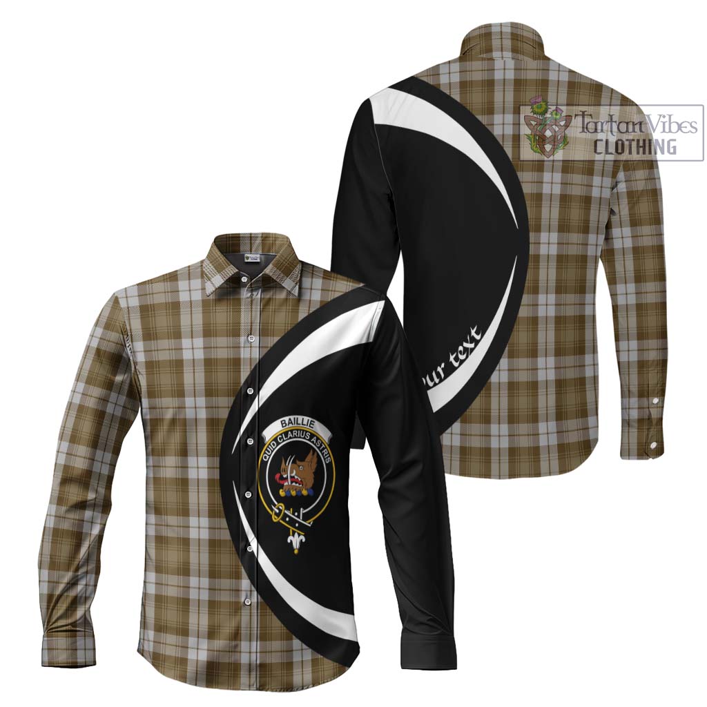 Tartan Vibes Clothing Baillie Dress Tartan Long Sleeve Button Up with Family Crest Circle Style