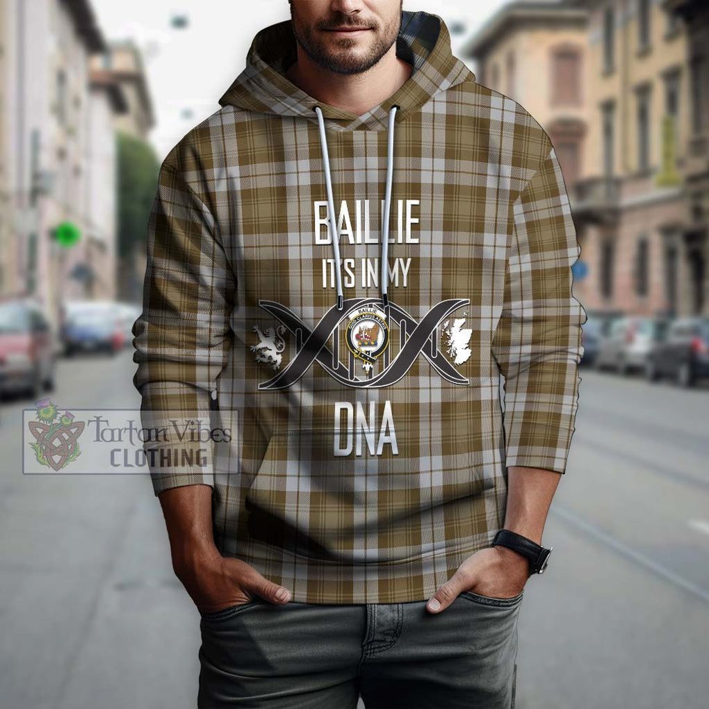 Baillie Dress Tartan Hoodie with Family Crest DNA In Me Style Pullover Hoodie - Tartanvibesclothing Shop