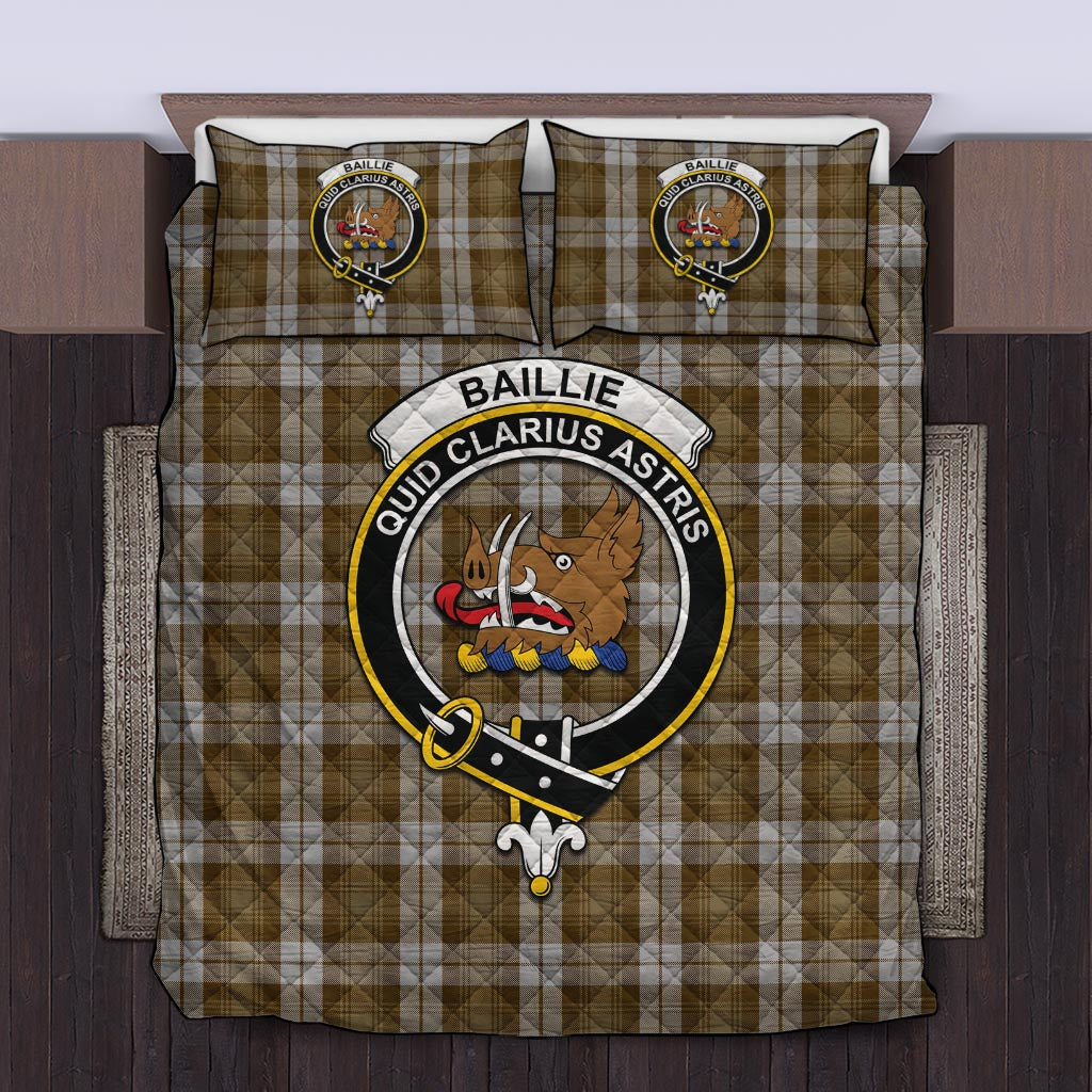 Baillie Dress Tartan Quilt Bed Set with Family Crest Twin - Tartanvibesclothing