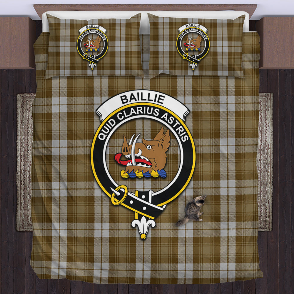 Baillie Dress Tartan Bedding Set with Family Crest US Bedding Set - Tartanvibesclothing