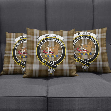Baillie Dress Tartan Pillow Cover with Family Crest