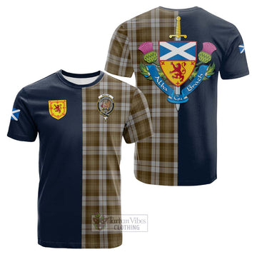 Baillie Dress Tartan Cotton T-shirt with Scottish Lion Royal Arm Half Style