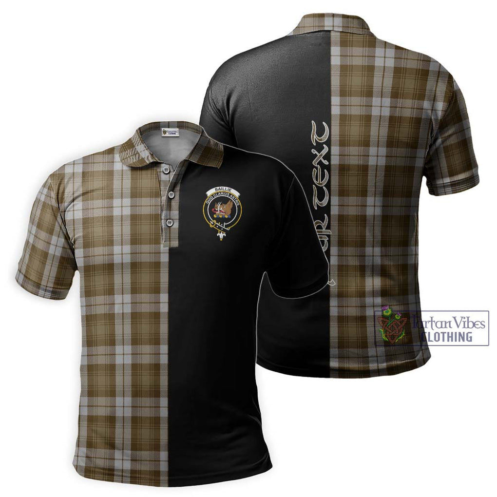 Baillie Dress Tartan Polo Shirt with Family Crest and Half Of Me Style Kid - Tartanvibesclothing Shop