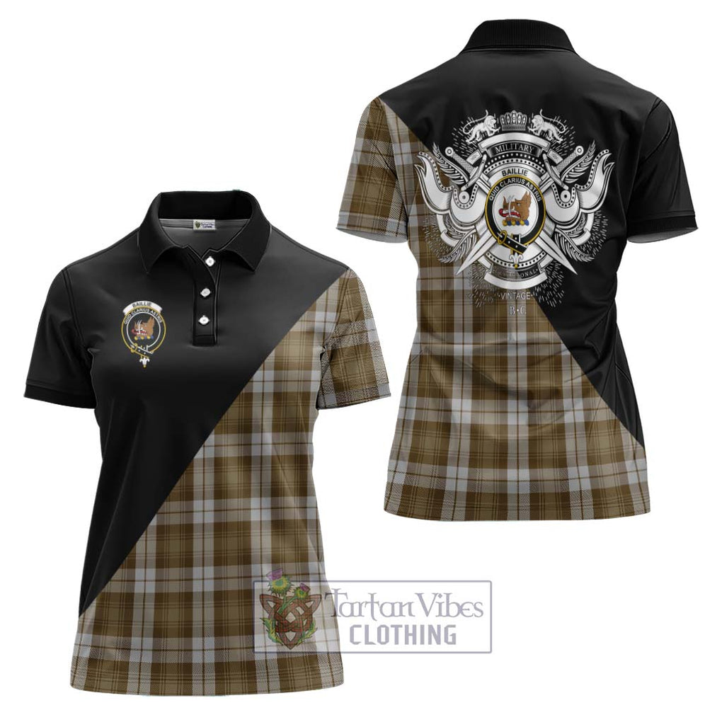 Baillie Dress Tartan Women's Polo Shirt with Family Crest and Military Logo Style Women - Tartanvibesclothing Shop