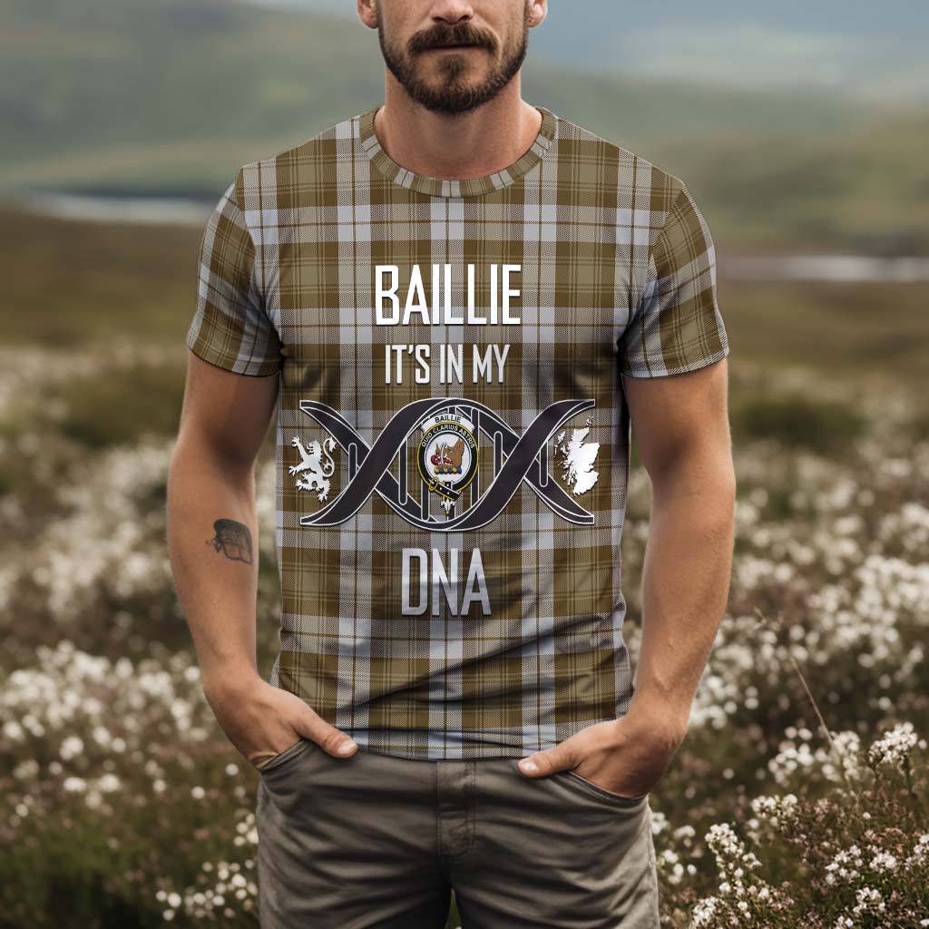 Tartan Vibes Clothing Baillie Dress Tartan T-Shirt with Family Crest DNA In Me Style