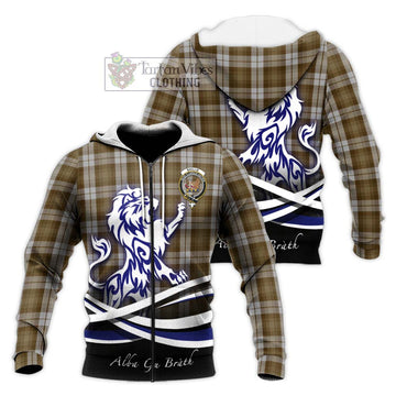 Baillie Dress Tartan Knitted Hoodie with Alba Gu Brath Regal Lion Emblem