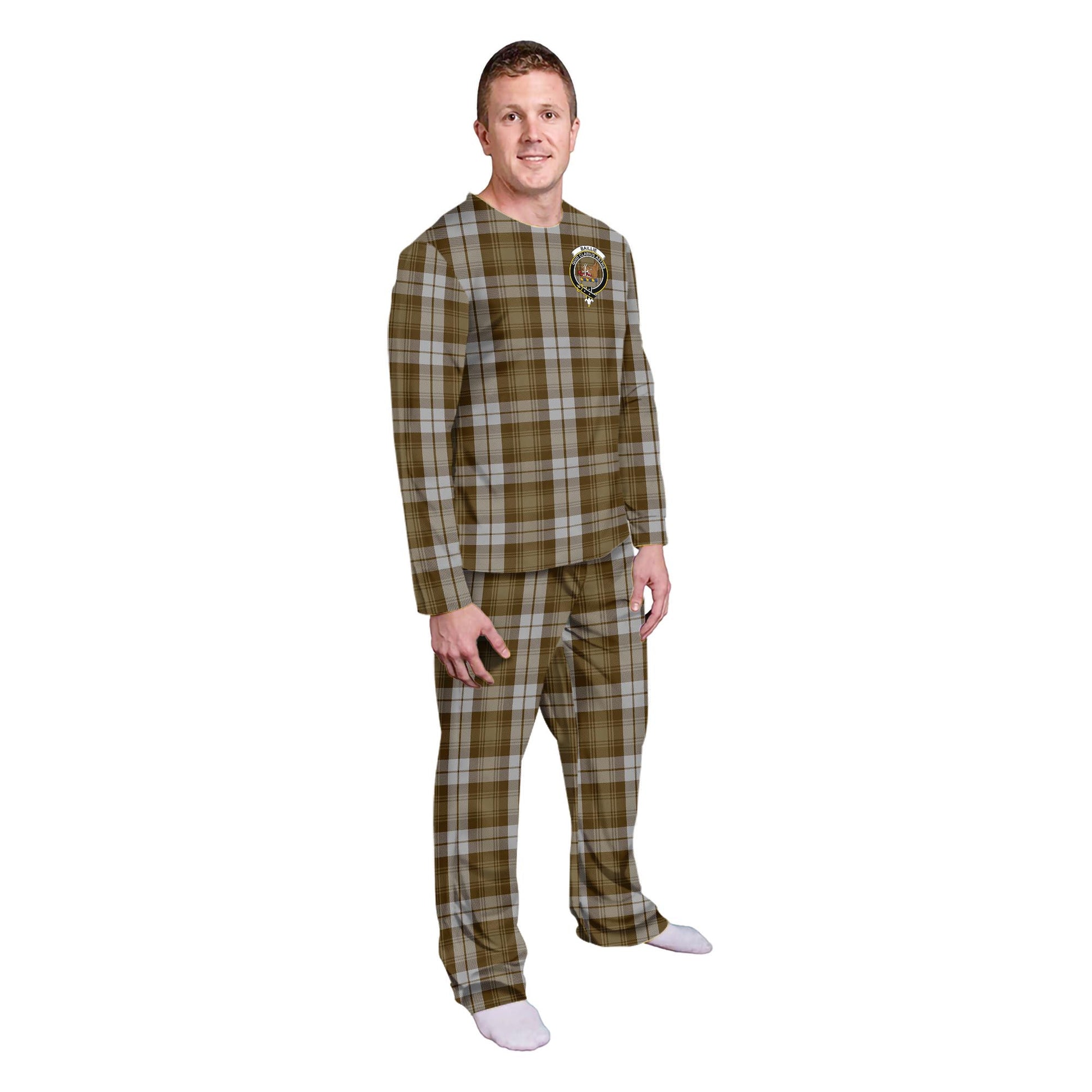 Baillie Dress Tartan Pajamas Family Set with Family Crest - Tartanvibesclothing