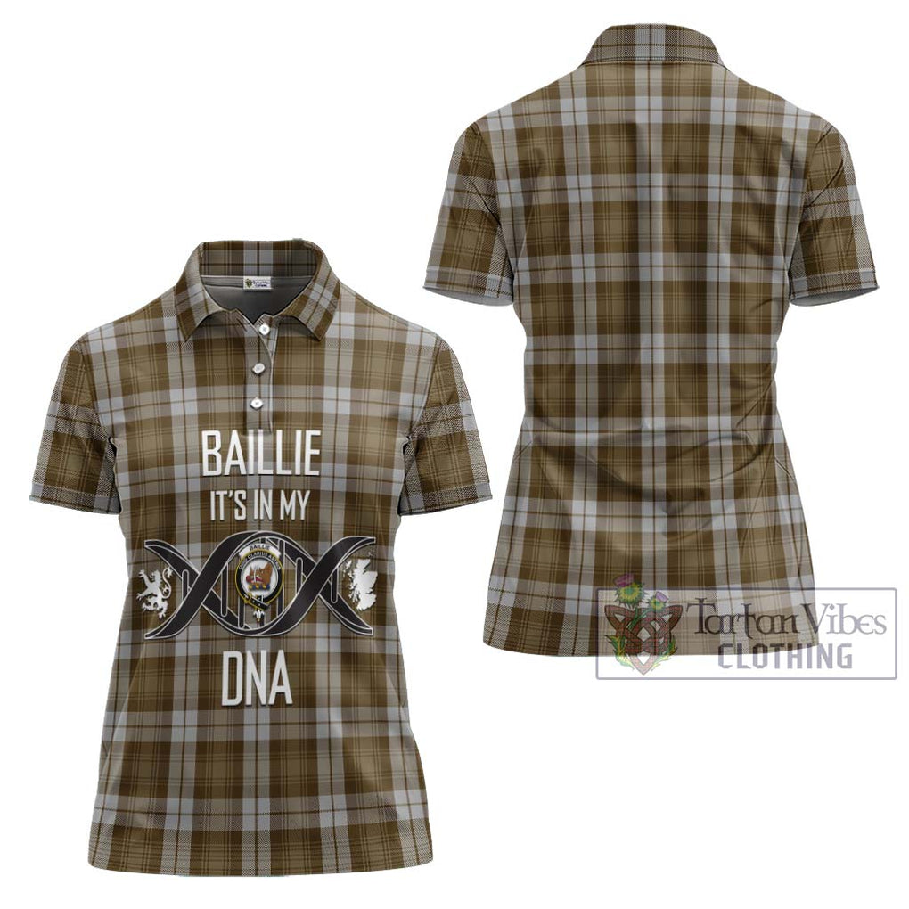 Baillie Dress Tartan Women's Polo Shirt with Family Crest DNA In Me Style - Tartanvibesclothing Shop