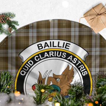 Baillie Dress Tartan Christmas Tree Skirt with Family Crest
