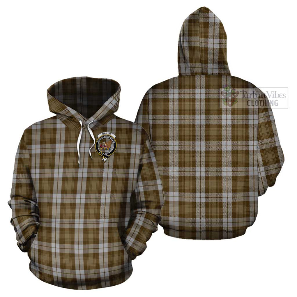 Baillie Dress Tartan Cotton Hoodie with Family Crest Pullover Hoodie - Tartan Vibes Clothing