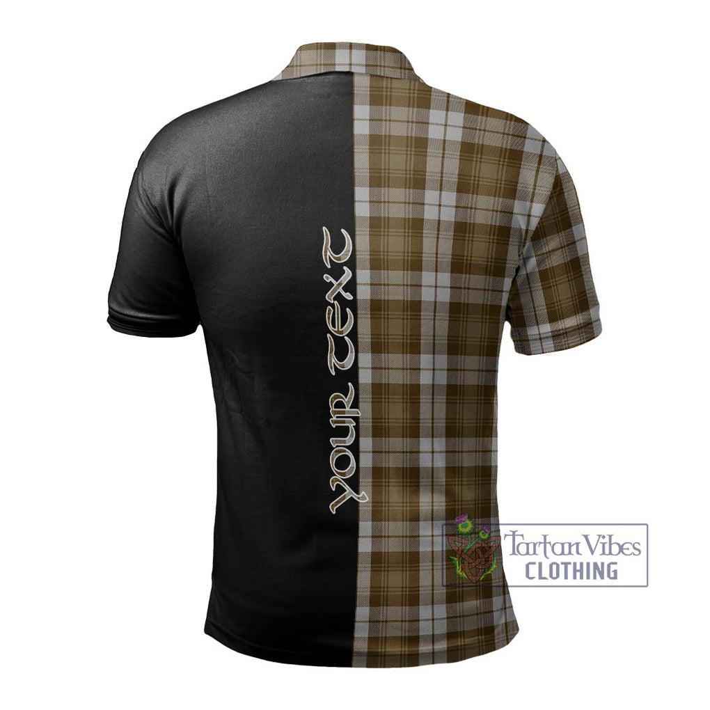 Baillie Dress Tartan Polo Shirt with Family Crest and Half Of Me Style - Tartanvibesclothing Shop