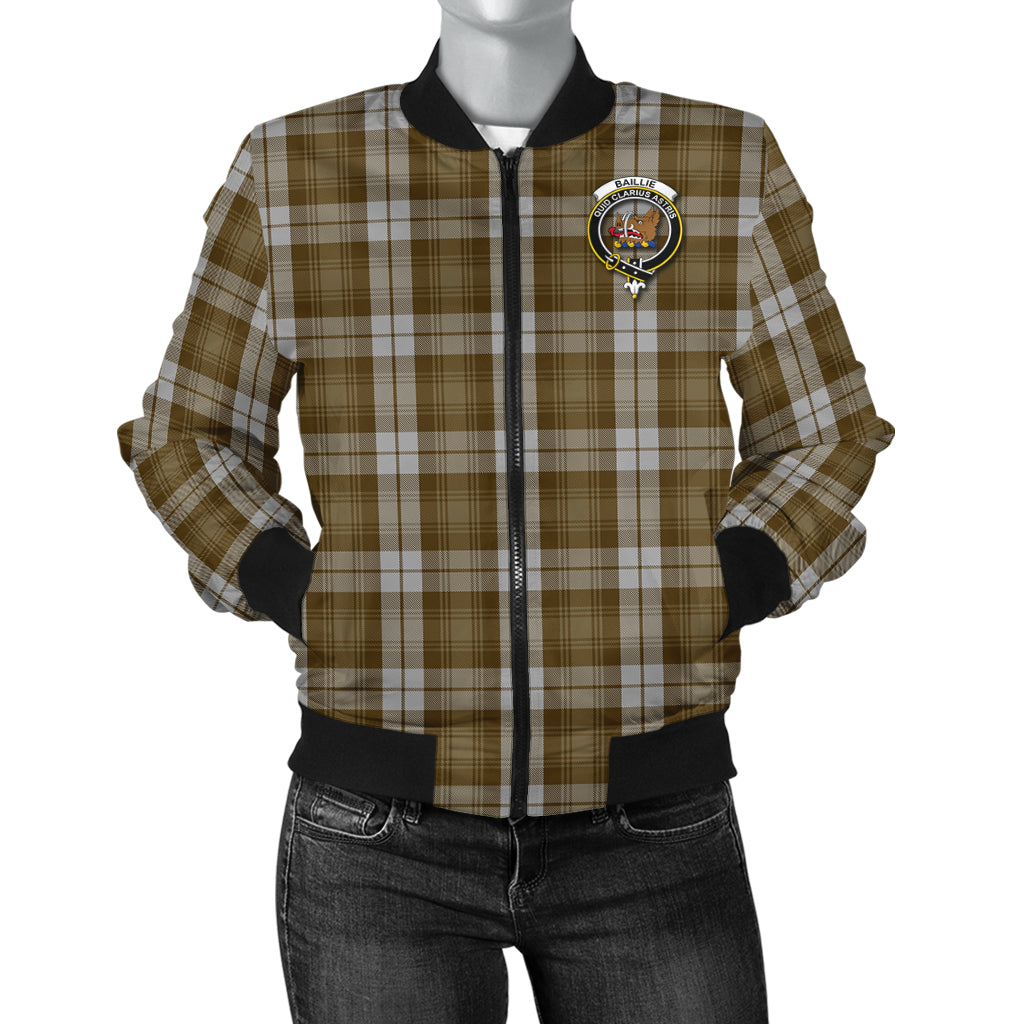 Baillie Dress Tartan Bomber Jacket with Family Crest - Tartanvibesclothing