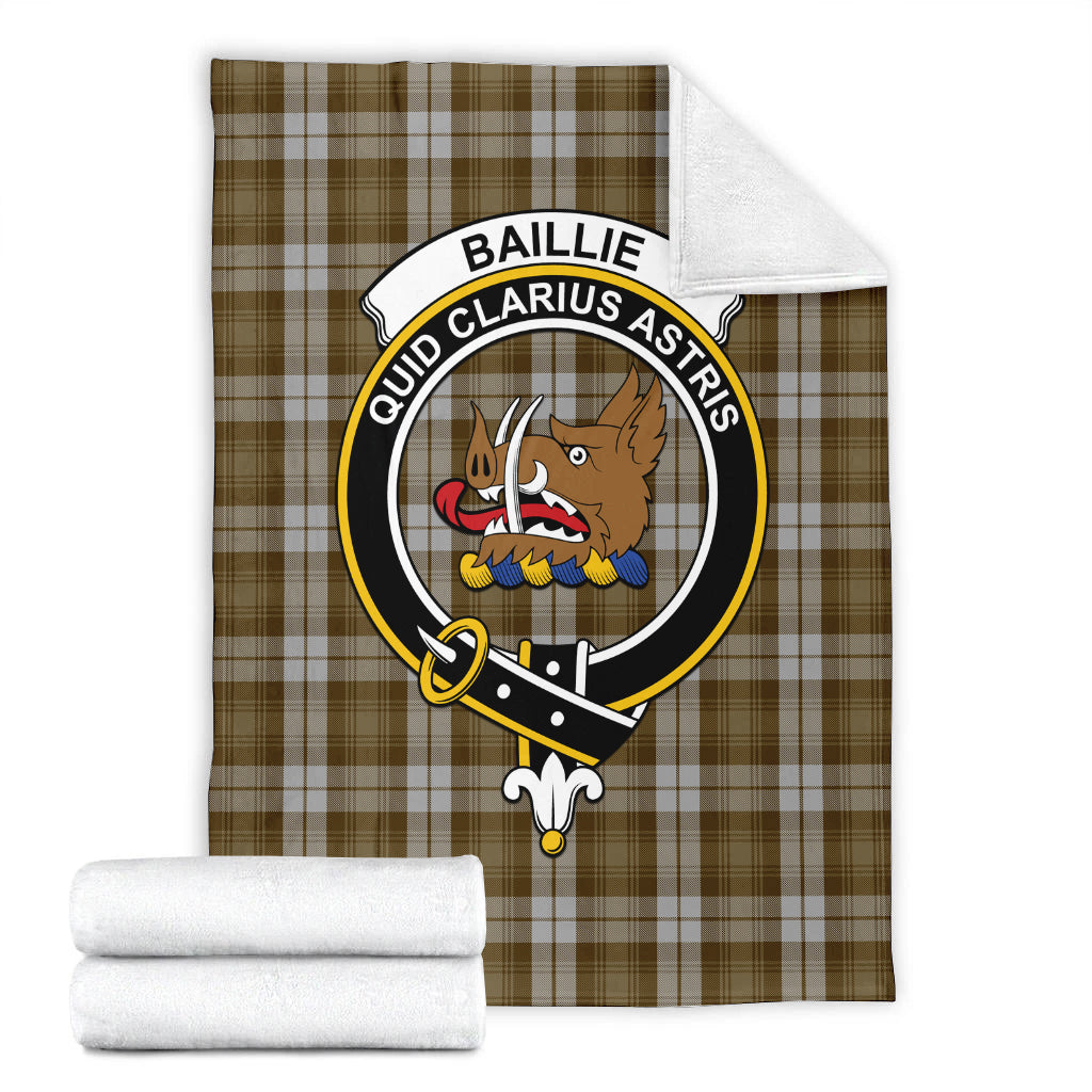 Baillie Dress Tartan Blanket with Family Crest - Tartanvibesclothing