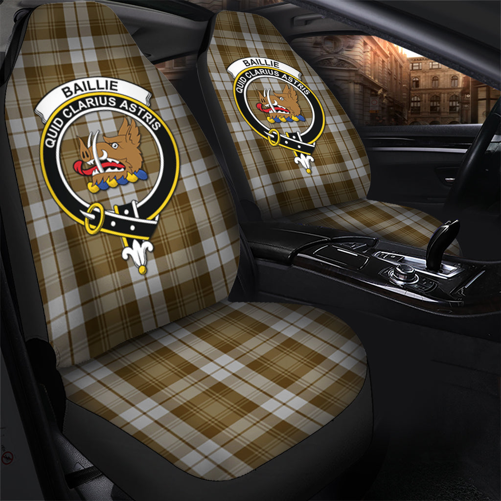 Baillie Dress Tartan Car Seat Cover with Family Crest - Tartanvibesclothing