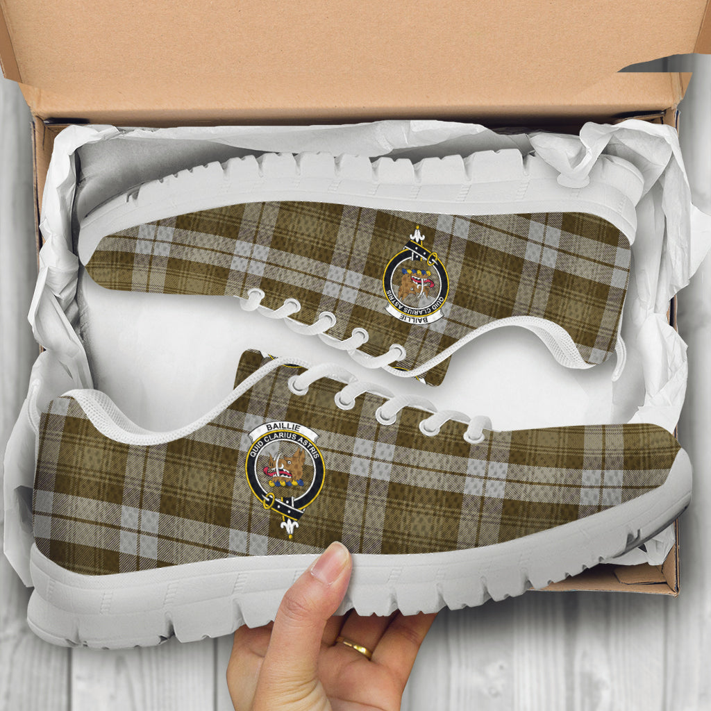 Baillie Dress Tartan Sneakers with Family Crest - Tartan Vibes Clothing