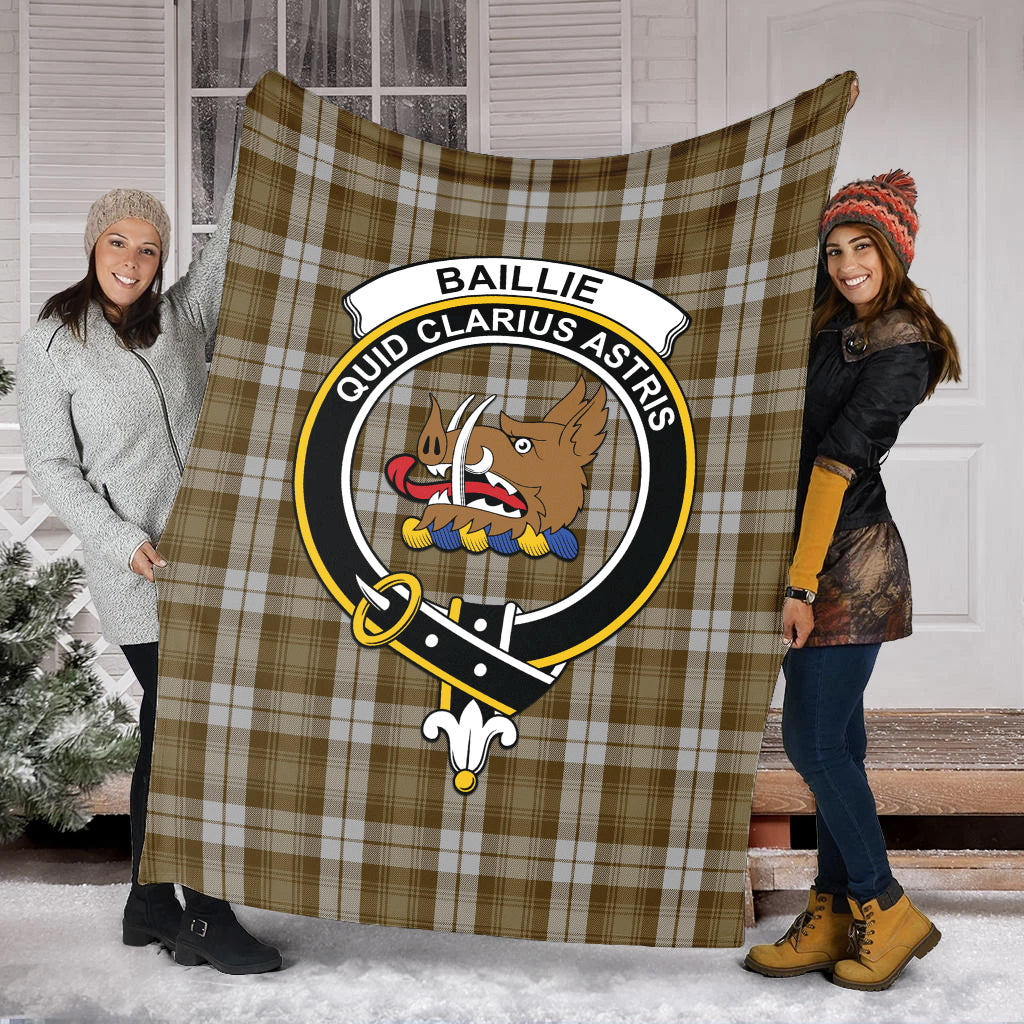 Baillie Dress Tartan Blanket with Family Crest - Tartanvibesclothing