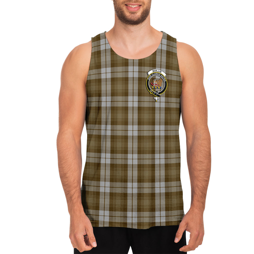 Baillie Dress Tartan Mens Tank Top with Family Crest - Tartanvibesclothing