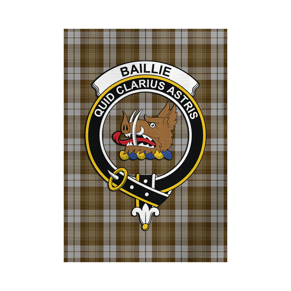 Baillie Dress Tartan Flag with Family Crest - Tartanvibesclothing