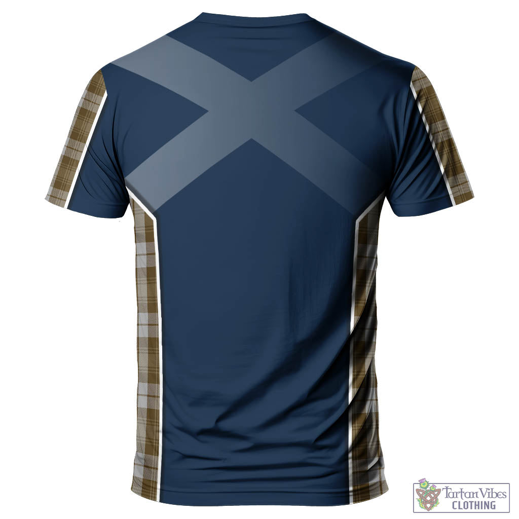 Tartan Vibes Clothing Baillie Dress Tartan T-Shirt with Family Crest and Scottish Thistle Vibes Sport Style